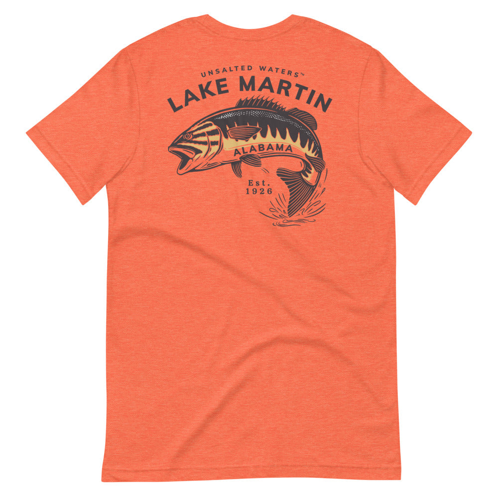Bass Fishing Lake Martin Tee UnSalted Waters T-shirt