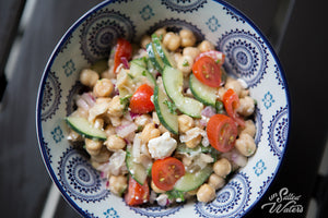 Chick Pea, Feta and  Cucumber Salad