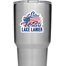 Lake Lanier American Flag Decal Sticker