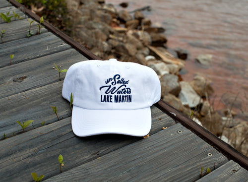White & Navy Lake Martin Hat