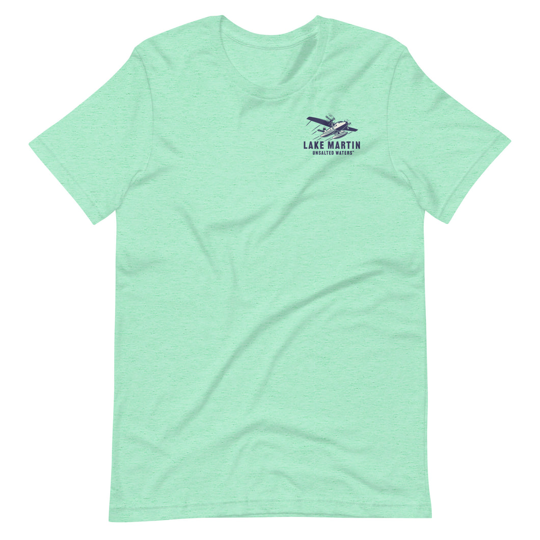 Lake Martin Floatplane Tee Short-Sleeve Unisex T-Shirt UnSalted Waters plane