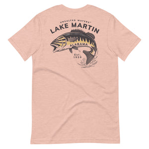 Bass Fishing Lake Martin Tee UnSalted Waters T-shirt